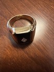 Men’s Onyx Diamond 14K GE Gold Size 12 Ring — photo 1