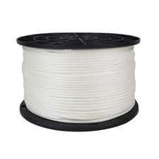 500 Ft 1/8 Inch White Polyester Rope Solid Braid Dacron Utility UV Resistant