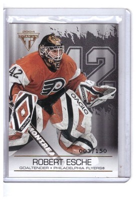 Robert Esche 2003-04 Pacific Titanium Hobby Jersey Number Card #74 /150