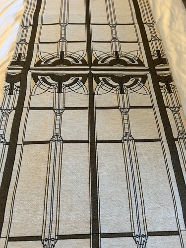 Woven Table Runner Textile Art Nouveau Art Deco Victorian Unbranded 77" x 18" - Picture 5 of 12