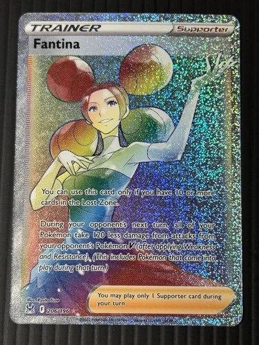 Fantina 206/196 Pokémon TCG 2022 Secret Rare Trainer Lost Origin Near Mint
