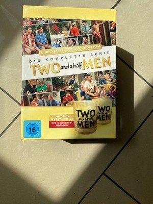 Two and a Half Men Komplettbox inkl 2 Whiskey Gläser, Limited Edition