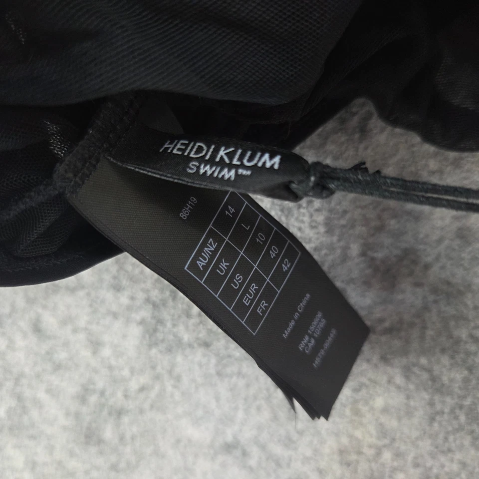 Heidi Klum Top Swimwear Womens 14 Large Black Bralette Sun Kissed NEW 13376 - Bild 2 von 4