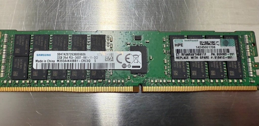 Samsung DDR4 SDRAM Network Server 32 GB Capacity per Module Memory