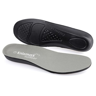 Knixmax Outdoor Cushioned Sports Insoles for Men Women 8 / 6, Gray