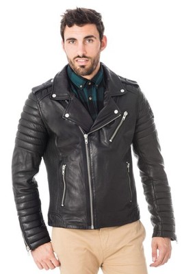 Siniyor Men Real Genuine Leather Jacket Black | Motorcycle Jacket | Biker Jacket