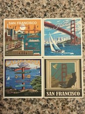 Set of 4 Ceramic San Francisco Coasters from ...