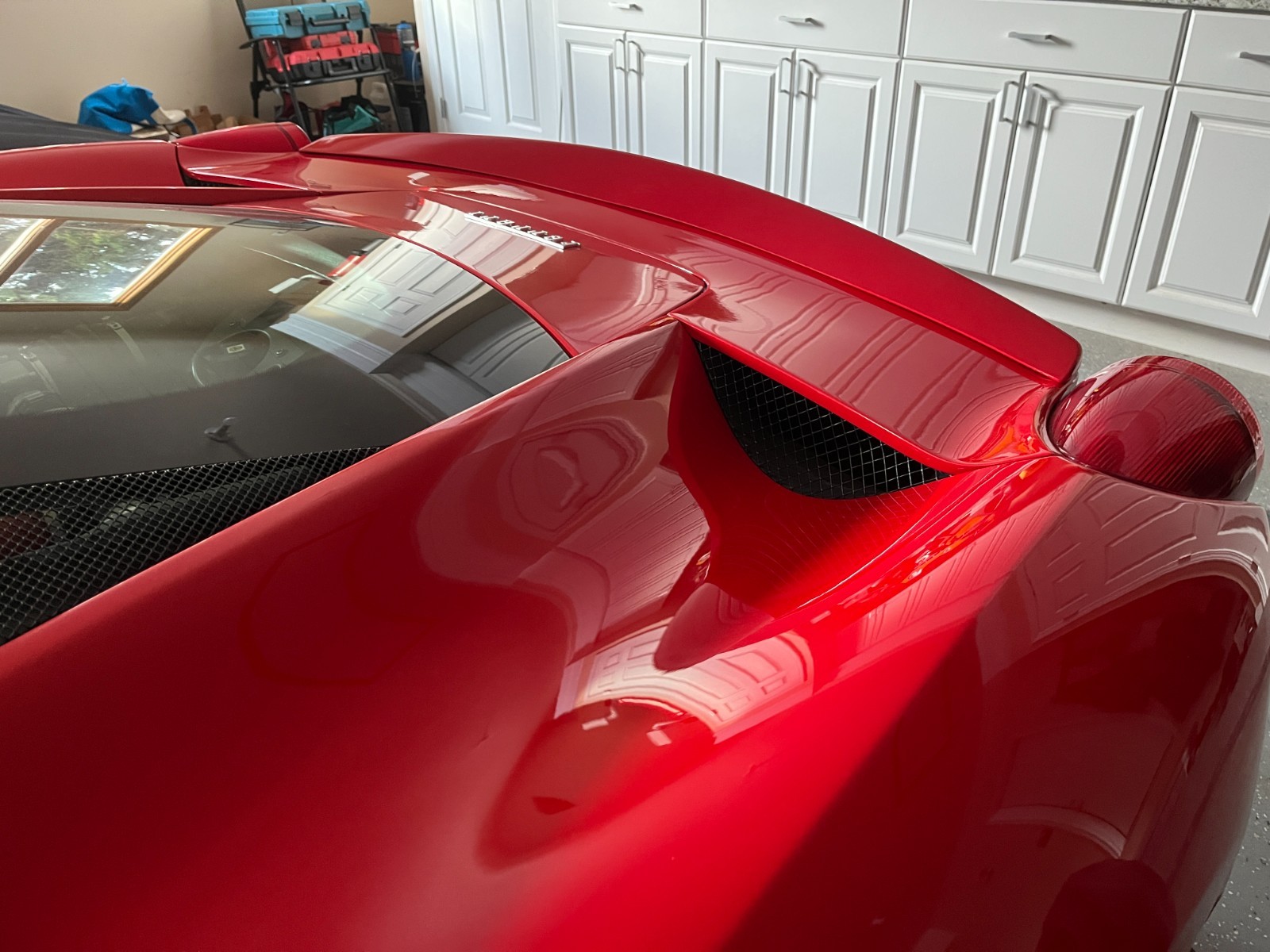 2010-15 Ferrari 458 Italia Tesoro Flush Mount Trunk Spoiler Satin Blk Made USA