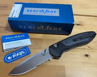 2015 Benchmade 580SBK Barrage Blue Class Pocket Knife S30V 154CM Black Gray