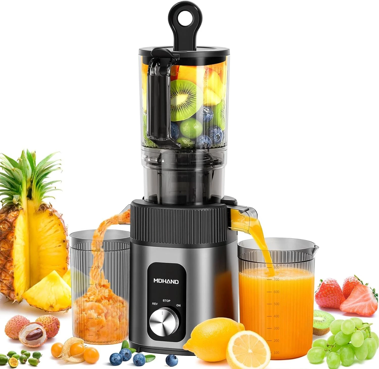 Cold Press Juicer 4.35"Wide Chute Slow Masticating Quiet Electric Juicer Machine
Opens in a new wind