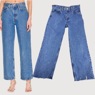 RE/DONE 90s Crop Low Slung Button Fly Jeans 29