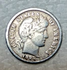 1898 Barber  silver dime coin
