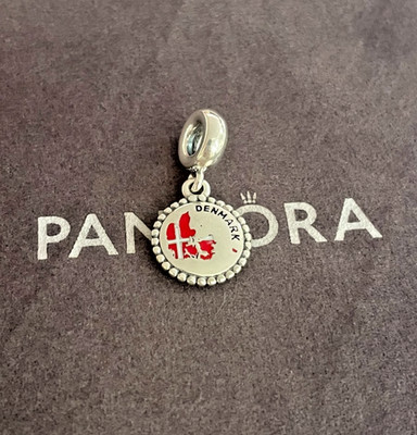 Pandora Denmark Map Exclusive Charm Pendant S925 Sterling Silver Pre-owned