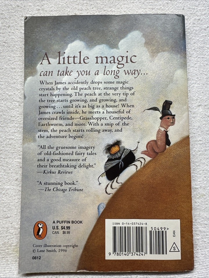 James and the Giant Peach by Roald Dahl (1996, Trade Paperback) Puffin