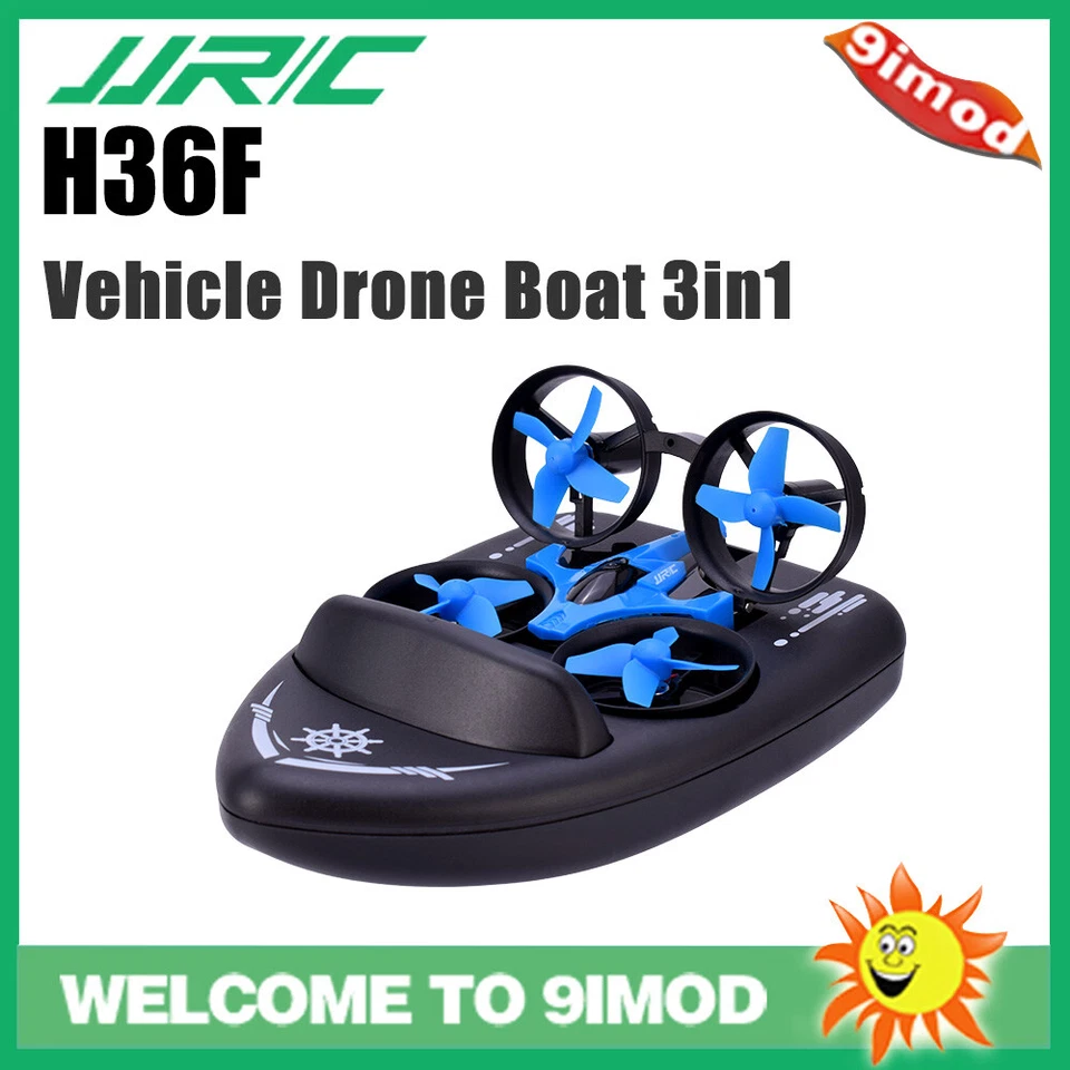 JJRC 3in1 H36F 2.4G Vehicle Drone Boat Remote Control Toy With 3D Flips Headless - Image 3 of 4