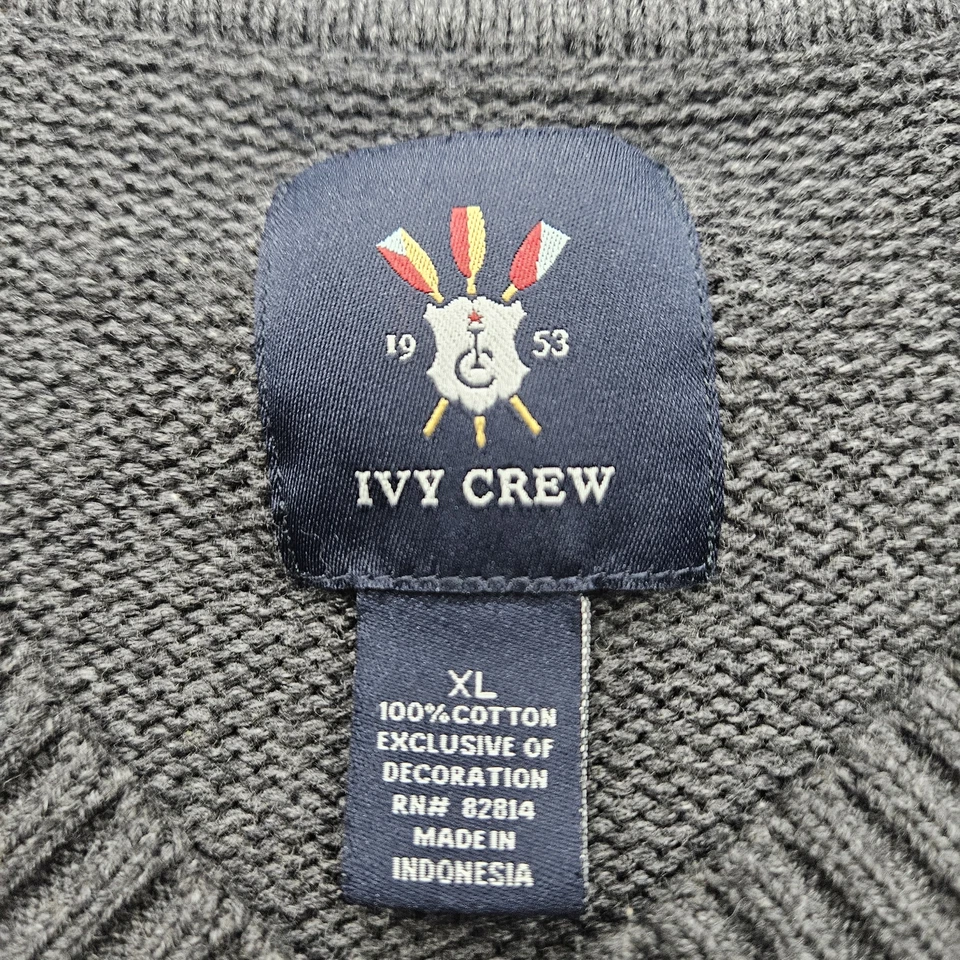 Chaleco tejido gris XL de Ivy Crew para hombre Foto 3 de 4