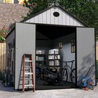 Ehhly 7x11 Ft Resin Outdoor Storage Shed Large, 566 Cuft Garden Tool Sheds & Out