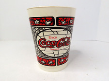 Coca Cola Vintage White Plastic Cup with red ...