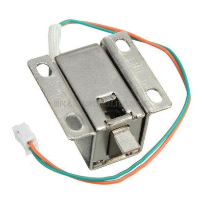 DC 12V 0.6A 350mA Aluminum Catch Push Lock S1203 Electric Solenoid Lock Assembly