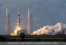2019 8x10 PHOTO SPACE X ROCKET CAPE KENNEDY FALCON 9 AMOS-17 SATELLITE PAD 40 