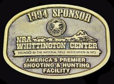 NRA Whittington Center National Rifle Association Firearms Vintage Belt Buckle