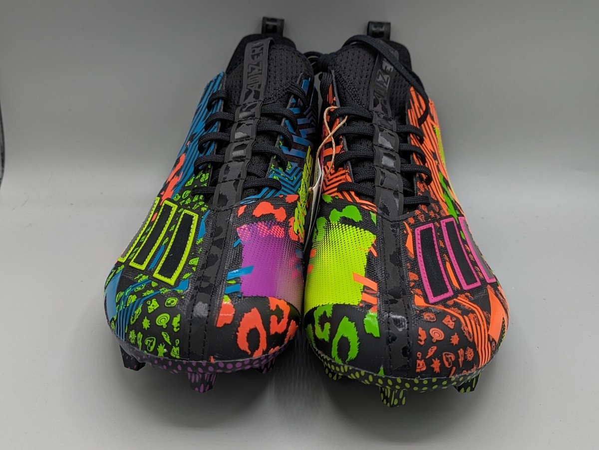 Adidas Adizero 12.0 Mismatch multicolor Football Cleats Men's Size