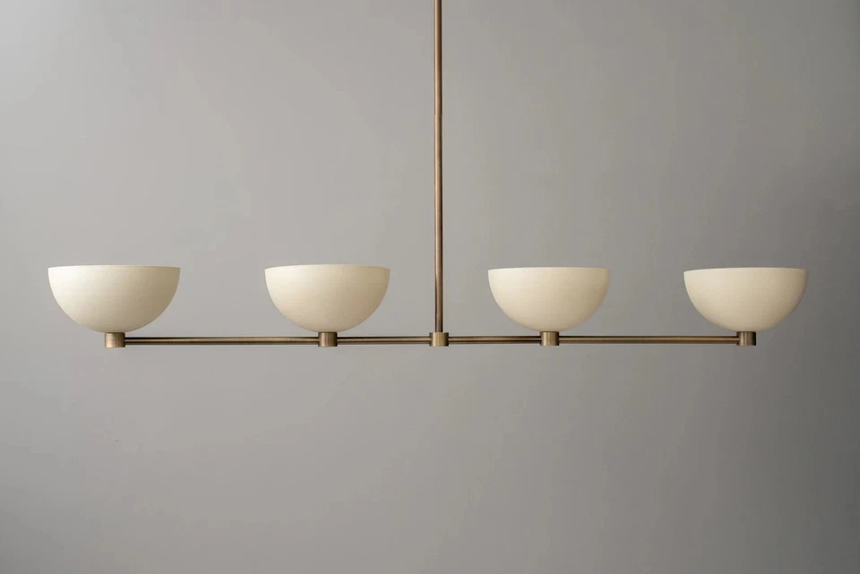 Lámpara de techo lineal 4 cúpulas lámpara de techo lámpara de techo lámpara de LD Foto 4 de 4