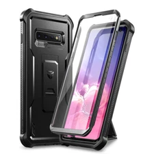 Dexnor for Samsung Galaxy S10 Case Heavy Duty Cover & Kickstand Screen Protector