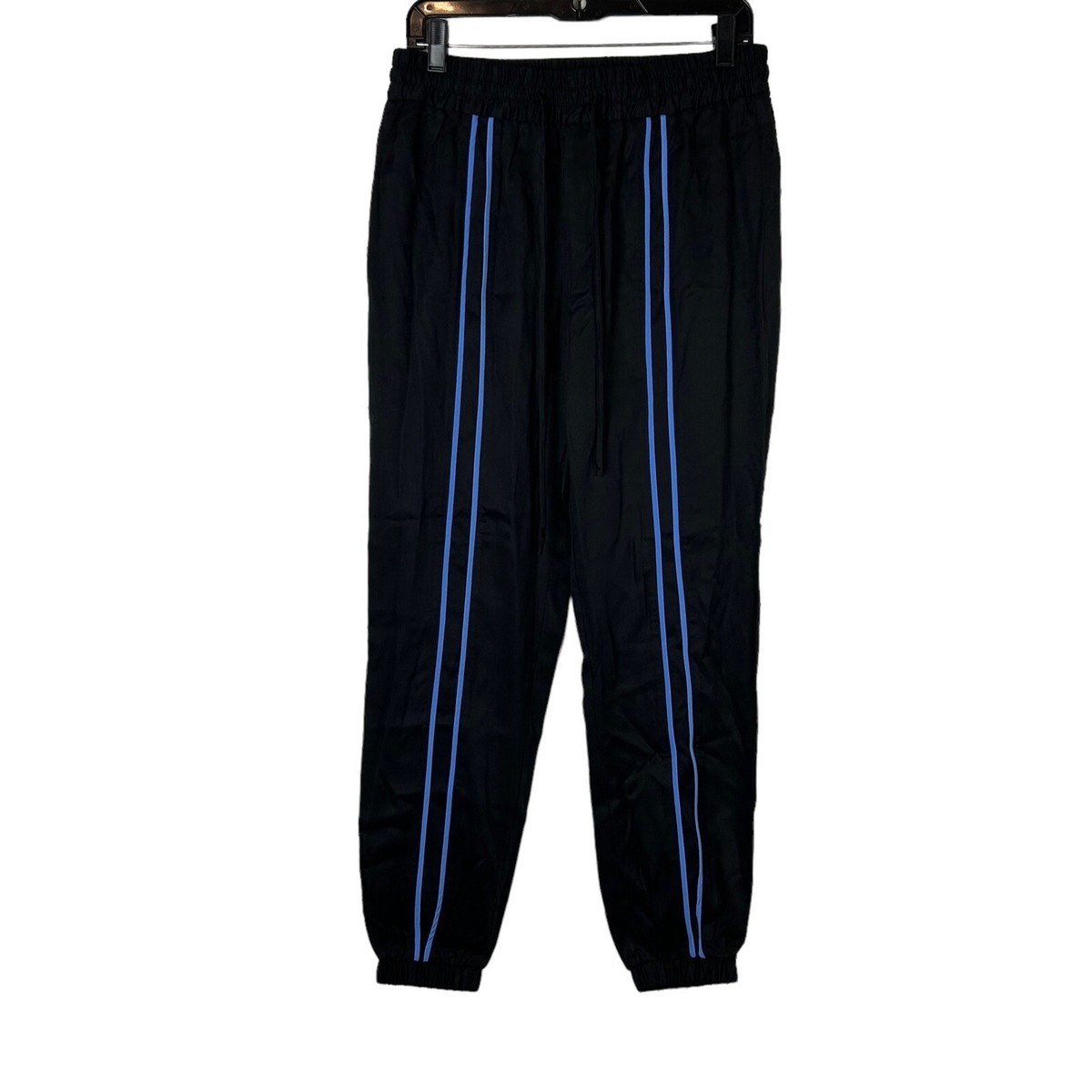 THE CAUSE COLLECTION pants size 6 black Jogger Royal Blue Stripe