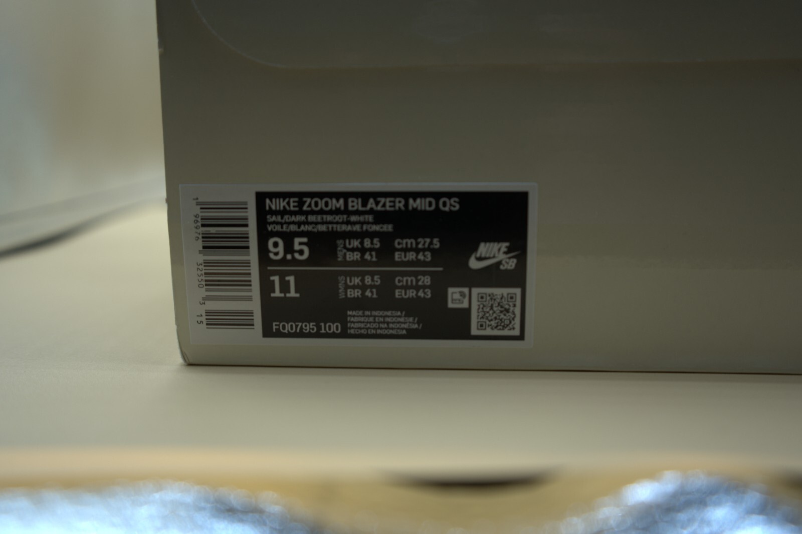 OFF WHITE X NIKE SKATEBOARDING X ZOOM BLAZER MID SB 'CASA WELCOME' Size 9.5 FQ0795 100