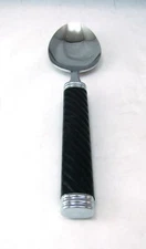 Mikasa Laslo Stainless Steel BRAID BLACK Oval Soup Spoon(s)