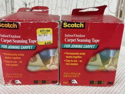 Scotch 3M Indoor Outdoor Joining Carpet Seaming Tape 2.5'' x 15ft Pack of 2 Rolls