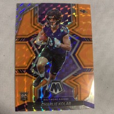 Charlie Kolar  2022 Panini Mosiac Football Rookie Orange Prizm  Card # 363