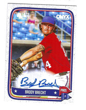 BRODY BRECHT 2024 ONYX VINTAGE BASEBALL ON CARD AUTO BLUE INK