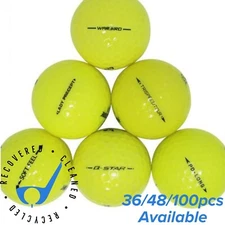 Yellow Golf Balls Assorted Mixed Brands Good Quality Used AAA Recycled 3A