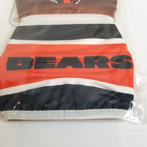 NFL Chicago Bears Reusable Face Masks NEW 2 Pack Navy Orange Logo Sports Fan - Picture 3 of 4