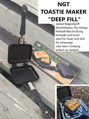 NEU Outdoor Toastie Maker Sandwichmaker Toaster Pfanne für Camping Survival NEW