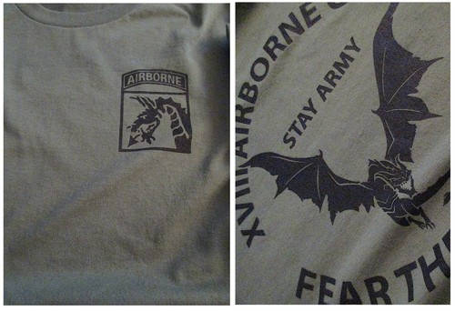 XVIII Airborne Corps "SKY DRAGONS" Silkscreen ARMY T-Shirt LARGE - Picture 5 of 5