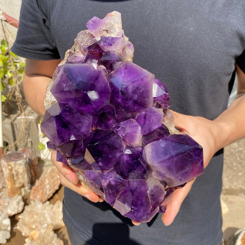 11.6lb Natural Amethyst geode quartz cluster crystal specimen Healing - Picture 9 of 11