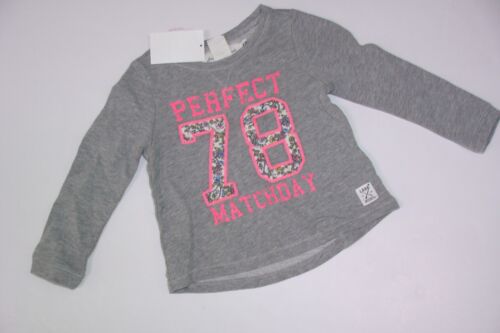 H&M 78 Top Shirt Girls Girl Size 1 1/2-2 Years NWT NEW Gray White L.O.G.G. 18-24 - Picture 1 of 4