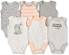 amazon essentials baby sleeveless body suits Pack of 6 , Size -6 months