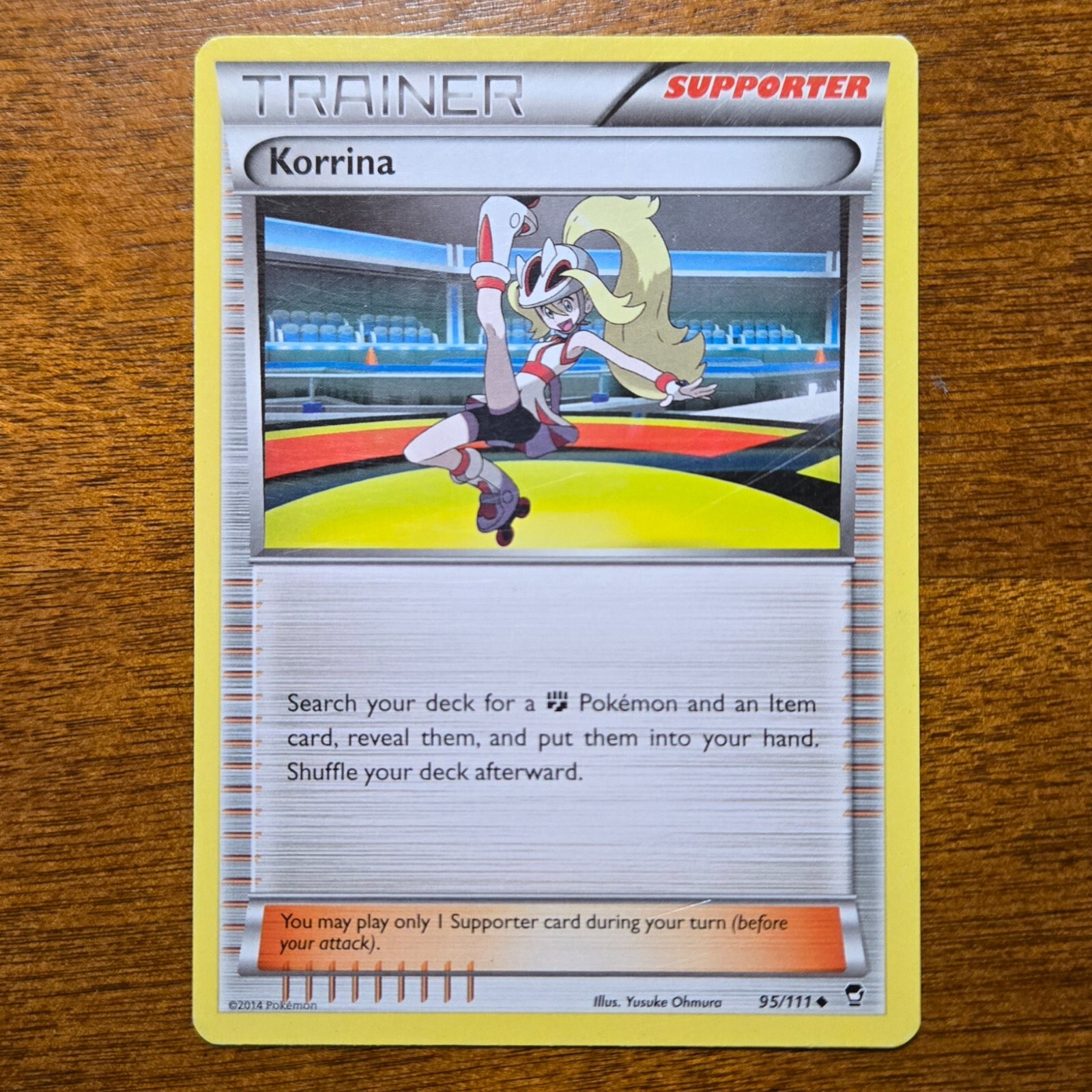 Korrina 95/111 - Furious Fists Uncommon Supporter 2014 - Pokémon TCG Card LP