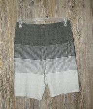 Goodfellow  Co Board Shorts Sz 28 Hybrid Gray Stripe Swim NWT Mse 29x10