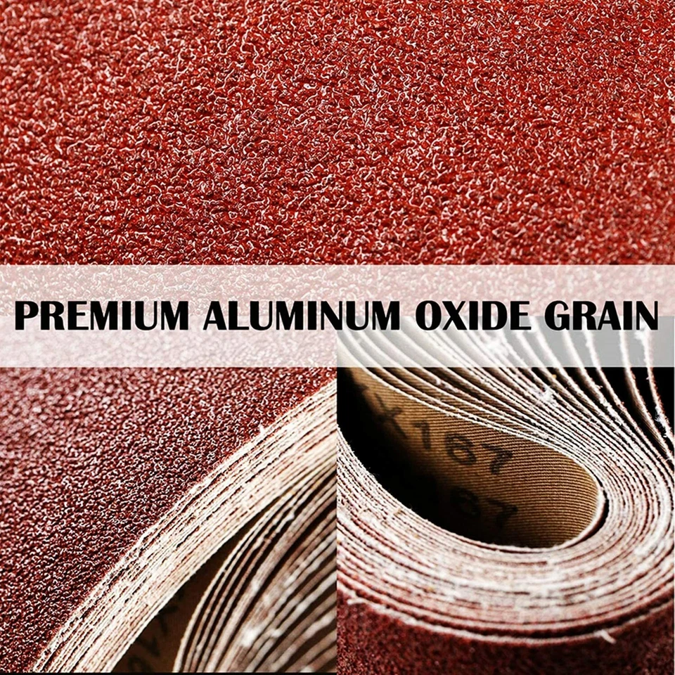 27 PIEZAS 3x18" Cintas de Lijado 40 60 80 120 150 180 240 320 400 Lijadora de Grano Papel de Lija Foto 3 de 4