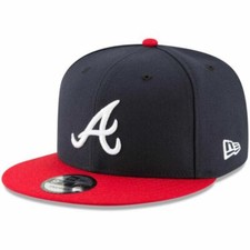 New Era Atlanta Braves Basic 9FIFTY Snapback Hat Cap - Blue