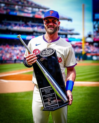Bryce Harper 2024 Silver Slugger Philadelphia Phillies 8x10 MLB Baseball Photo