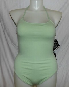 green halter swimsuit