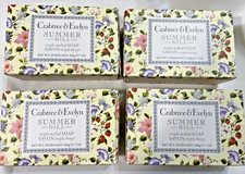 4x Crabtree Evelyn SUMMER HILL Triple Milled Soap 7 oz New Lot x 4 Full Size