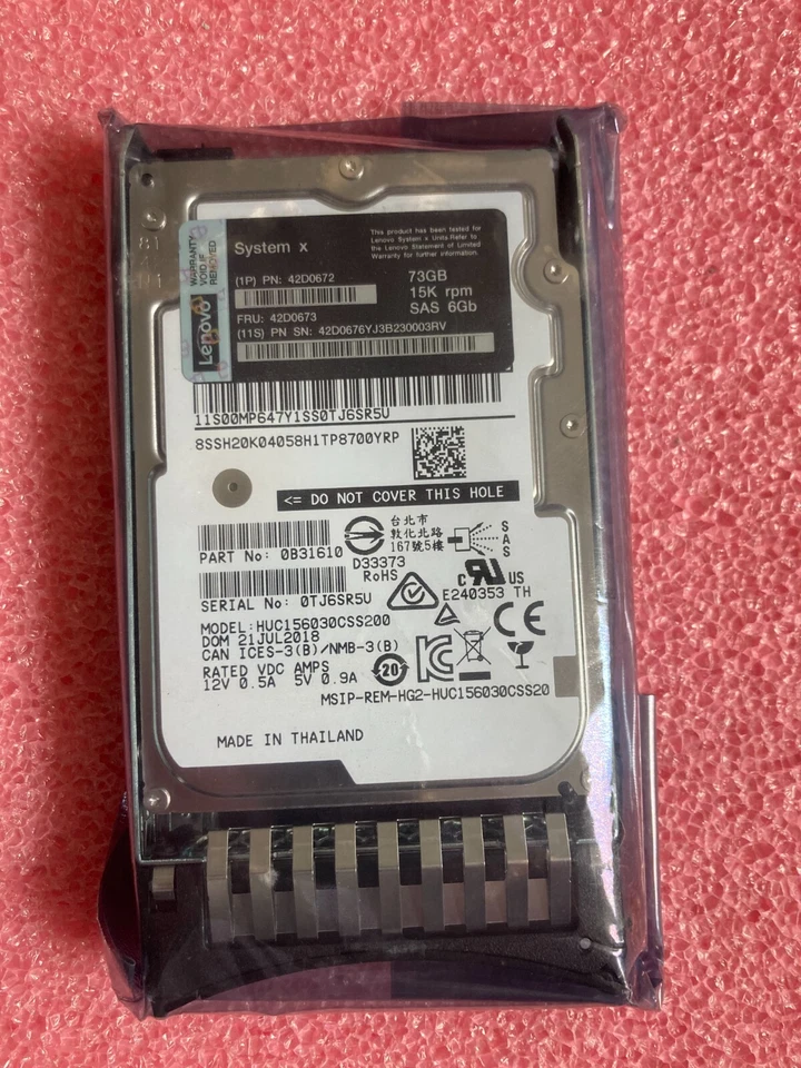 NEW SEALED IBM 42D0673 42D0676 42D0672 SAS HARD DRIVE 73GB 15K 2.5" - Image 3 of 4