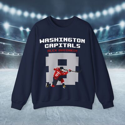 Alex Ovechkin Retro Inspired Crewneck Sweatshirt - Washington Capitals ...